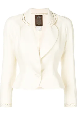 John Galliano Cut-out detail fitted blazer