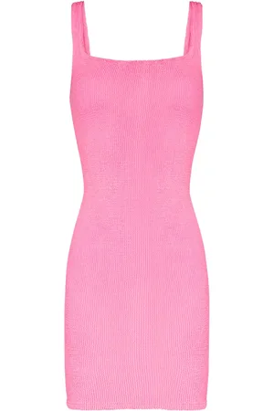 Hunza G Vestido tejido ajustado sin mangas