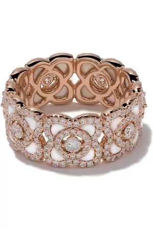 De Beers Anillo Enchanted Lotus en oro rosa 18kt con diamantes y madreperla