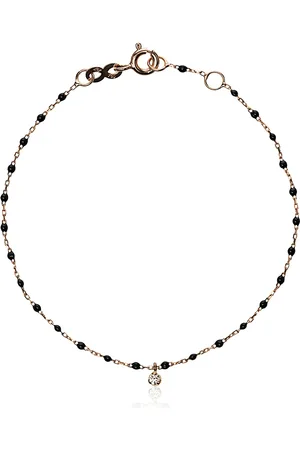 GIGI CLOZEAU 18k rose gold Mini Gigi diamond and black beaded bracelet