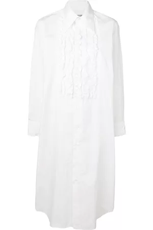 Comme des Garçons Vestido camisero con pechera y volantes