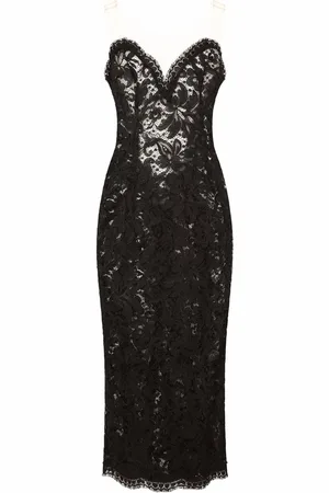 Dolce & Gabbana Vestido midi de tul sin mangas