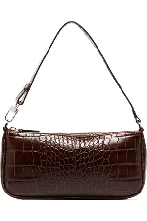 By Far Bolsa de hombro con efecto de piel de cocodrilo