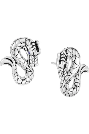 John Hardy Aretes Legends Naga con zafiros