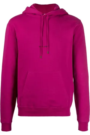 Saint Laurent Hoodie oversize con logo estampado