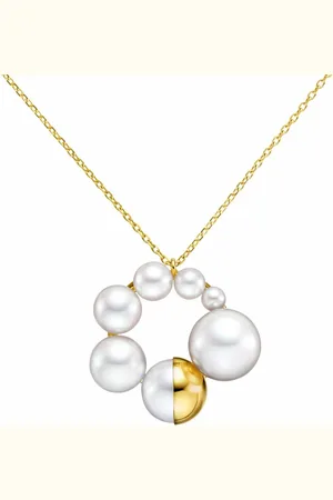 Tasaki Dije SHELL M/G en oro amarillo de 18kt con perlas