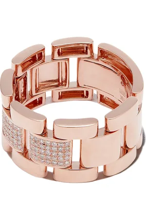 Shay Anillo Partial Pave Journey en oro rosa de 18kt