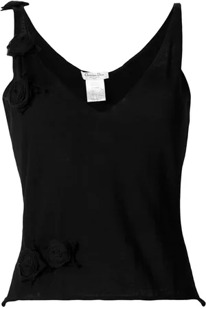 Dior Pre-owned rose appliqué blouse