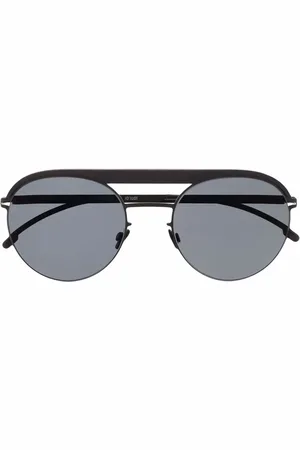MYKITA Lentes de sol con armazón estilo piloto y puente doble