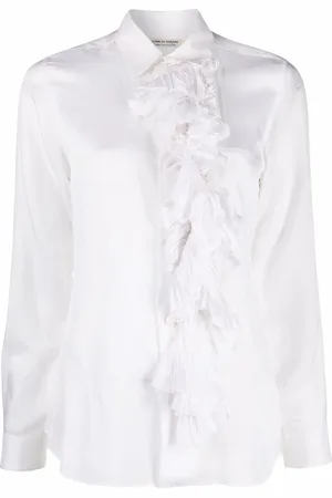 Comme des Garçons Camisa con aplique y volante 1990
