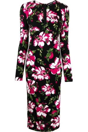 Tom Ford Vestido midi con estampado floral