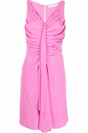 Dior Vestido sin mangas con frontal drapeado 2000 pre-owned