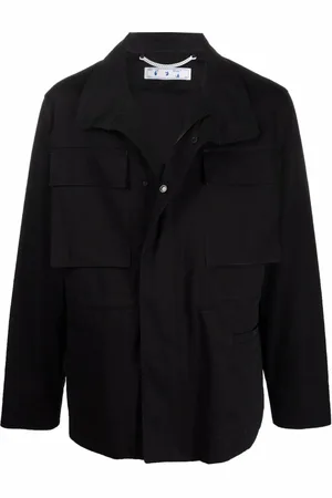 OFF-WHITE Chamarra estilo militar con motivo