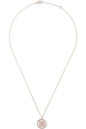 De Beers 18kt rose gold Enchanted Lotus Openwork Medal diamond necklace