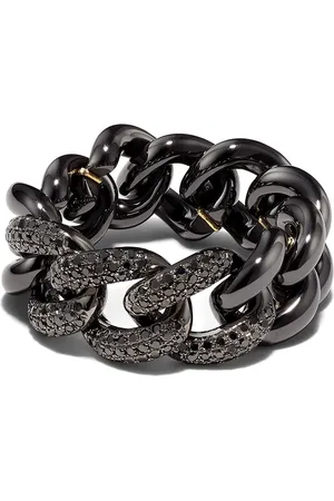 Shay Anillo en oro de 18kt con cadena y diamantes