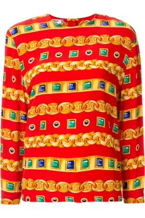 Céline Blusa con estampado de joyas