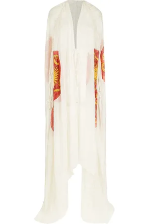 AMIR SLAMA Vestido camisero de seda largo