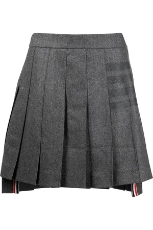 Thom Browne Falda plisada con motivo 4-Bar