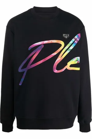 Philipp Plein Sudadera con cuello redondo y logo estampado