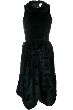 Comme des Garçons Faux fur cut-out dress
