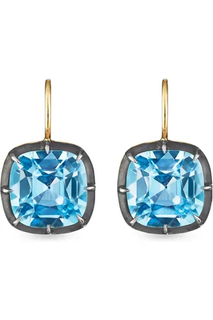 Fred Leighton Aretes en oro amarillo de 18kt con topacio
