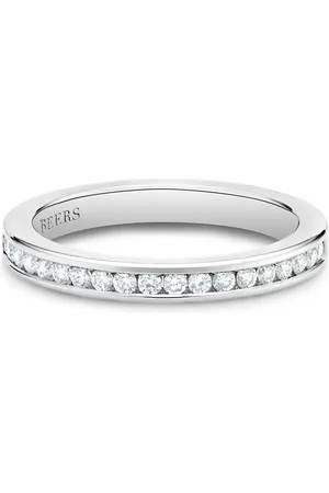 De Beers Anillo en platino con diamantes engastados en carril