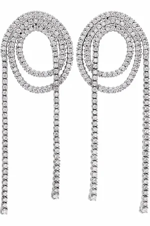 DELFINA DELETTREZ Aretes Unchain My Art en oro blanco de 18kt con diamantes
