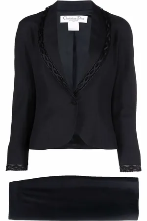 Dior Traje de falda con botones 1990 pre-owned