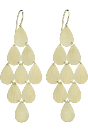 Irene Neuwirth Aretes largos en oro amarillo de 18kt
