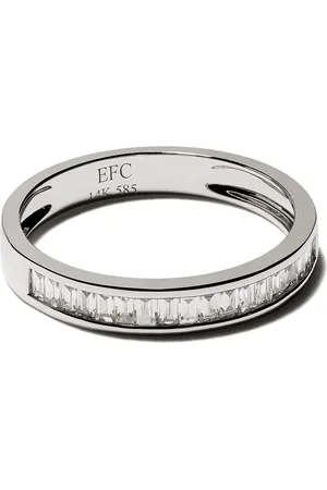 EF Collection Anillo Channel en oro blanco de 14kt con diamantes