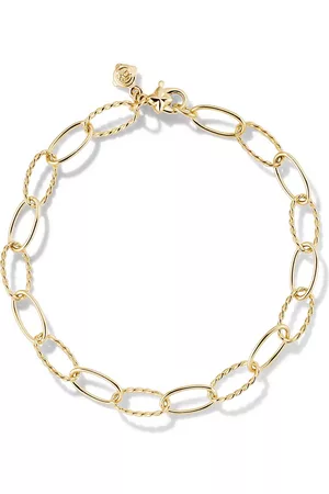 David Yurman Pulsera Oval Link en oro amarillo de 18kt con de 11.3mm