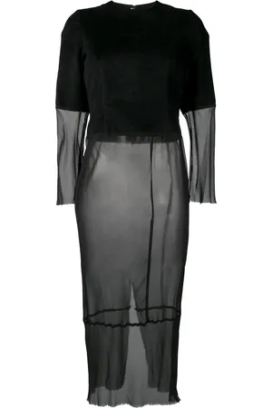 Comme des Garçons Vestido con detalle traslúcido 1993