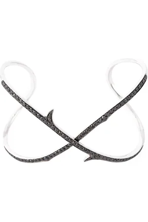 STEPHEN WEBSTER Brazalete Stem Crossover en oro de 18kt con diamantes