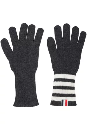 Thom Browne Hombre Guantes - 4-bar cashmere gloves