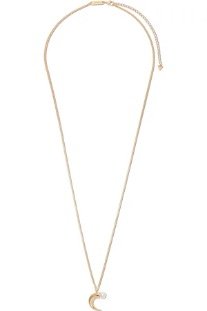 Tasaki Collar Danger Horn en oro amarillo de 18kt con perla y dije