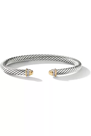 David Yurman Pulsera Classic Cable en oro amarillo de 18kt y plata de ley con diamante (5mm)
