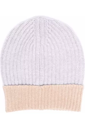 LORENA ANTONIAZZI Gorro tejido con diseño de dos tonos en intarsia