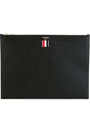 Thom Browne Clutch plano con cierre