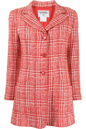 CHANEL Blazer de tweed a cuadros 1997