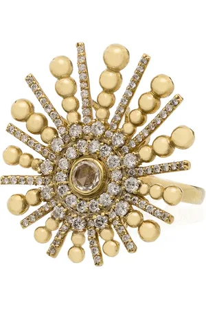 Mindi Mond Anillo Spoke en oro amarillo de 18kt con diamante
