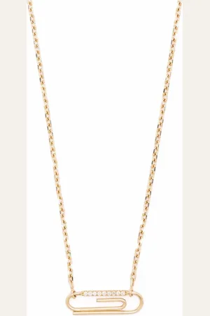 Aurélie Bidermann Collar Paper Clip en oro amarillo de 18kt con diamantes