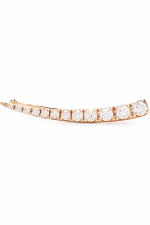 DJULA Arete Cascade Crimped en oro rosa de 18kt con diamantes