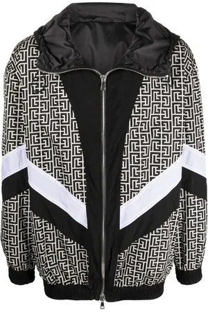 Balmain Chamarra bomber con monograma estampado