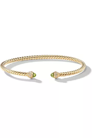 David Yurman Pulsera Classic Cablespira en oro amarillo de 18kt con diamantes de 3mm