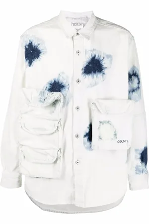 MARCELO BURLON Camisa de mezclilla con bolsillos