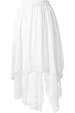 GOEN.J Falda a capas con detalle de encaje y tul