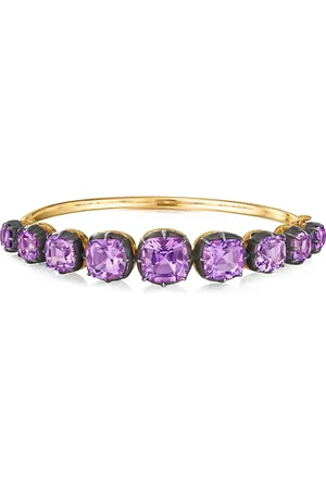 Fred Leighton Brazalete en oro amarillo de 18kt con amatistas