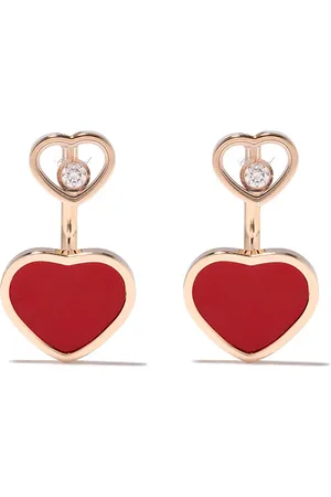 Chopard Aretes Happy Heart en oro rosa de 18kt