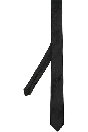 Saint Laurent Corbata de seda con monograma