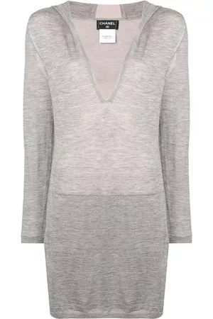 CHANEL Hoodie con diseño largo